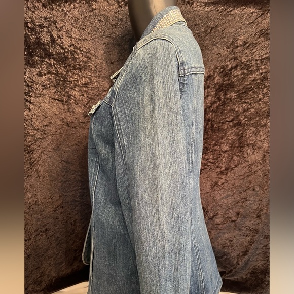 Christine Alexander Women’s Fitted Denim Tailored Jean Jacket. Size XL F293 - Picture 3 of 8